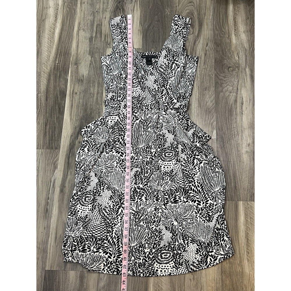 Marc by Marc Jacobs Dress Women Medium Swan Draped Black & White Print - Picture 16 of 16